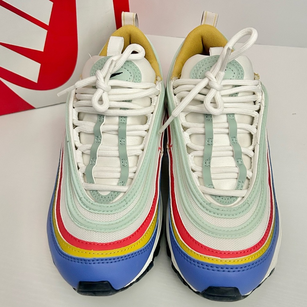 Nike air max 97 summit white/obsedian saphire shoes womens size 6.5 - Picture 7 of 9